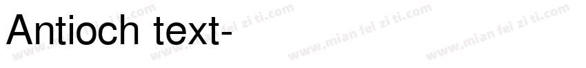 Antioch text字体转换